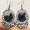 Light Weight Sun Mirror - Boho Earrings - Silver