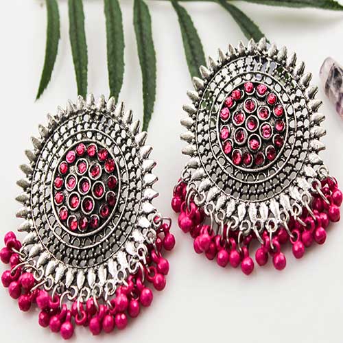 Flipkartcom  Buy sk beauty Designer golden Jhumka earrings for women  Party and for wedding Crystal Beads Alloy Jhumki Earring Online at Best  Prices in India