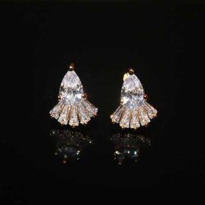 Stunning Rainbow Diamond Shaped Stud Earrings