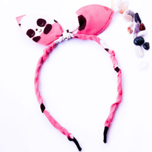 Panda Design Rabbit Ears Bow Headband – Peach