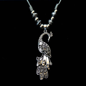 Alluring Peacock Silver Chain