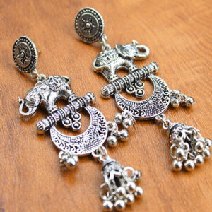 Beautiful Elephant Chandbali Earrings