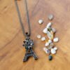 Party Wear Long Westren Chain – Floral Eiffel Tower