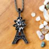 Party Wear Long Westren Chain – Floral Eiffel Tower - Image 2