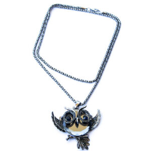 Trendy OWL Black Metal Chain