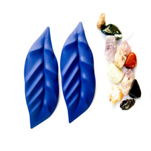 Stylish Leaf Design Earrings - Blue