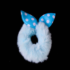 Fur Rabbit Ears Scrunchie Sky Blue