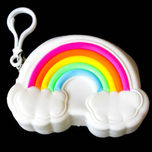 Rainbow Silicon Pouch - White