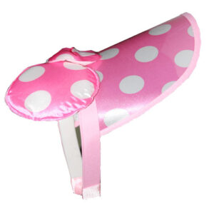 Cute Baby Pink Polka Dot with Bow Tie Girls Sun Visor Cap - Image 2