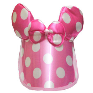 Cute Baby Pink Polka Dot with Bow Tie Girls Sun Visor Cap