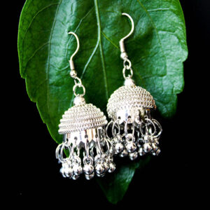 Charming Silver Jhumka Earrings