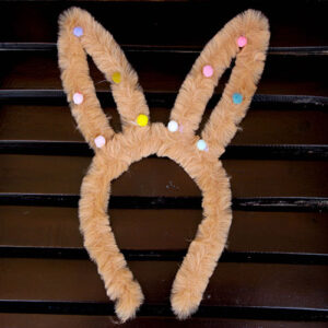 Brown New Fashion Bunny Ears Hairband with Dots