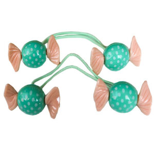 Cute Green Candy Shaped Designer Elastic Hair Band for Girls