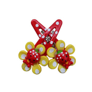 Cute Sunflower Design Red and Yellow Elastic Hair Band for Girls