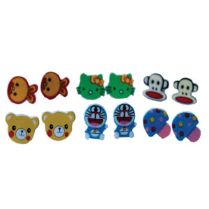 Cute Teddy Cartoon Stud Earrings Combo