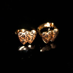 Lovely Small Double Heart Huggie Earrings