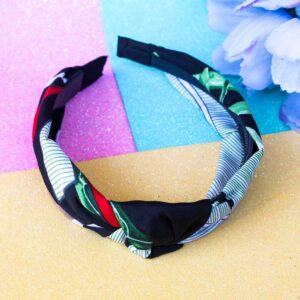 Latest Designer Black & Green Stripes Hair Band