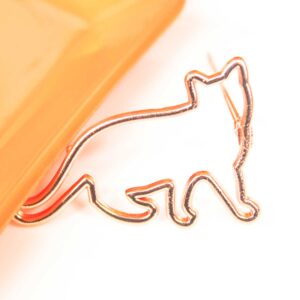 Elegant Tiger Rose Gold Minimalist Hair Clip