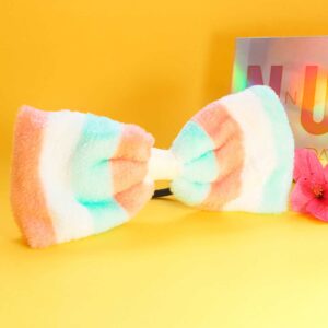 Ultra Soft Fancy Multicolor Bow Tie Ponytail Holder