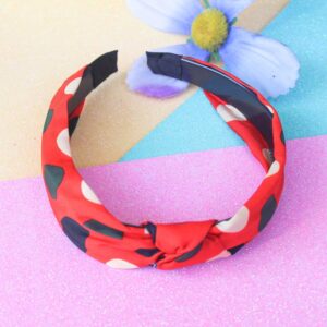 Latest Polka Design Orange Hair Band