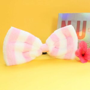 Ultra Soft Fancy Baby Pink Bow Tie Ponytail Holder