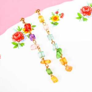 MultiColour Stone Dangler Earrings