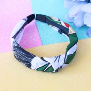 Latest Designer Green & White Stripes Hair Band