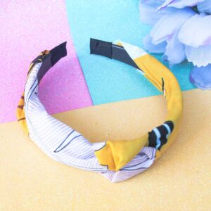 Latest Designer Yellow & Stripes Hair Band