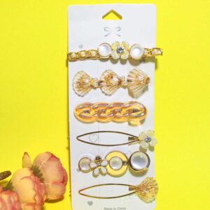 Super Trendy Shell Shaped Minimalist Hair Clips Set