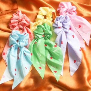 Super Cute Colorful Heart Scrunchies