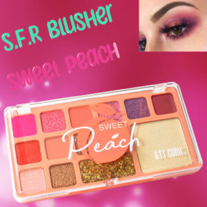 s.f.r color Sweet Peach 14 Multicolor Eyeshadow Pallete Box - Matte,Shimmer & Glitter