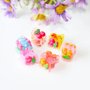 High Quality Mini Hair Claw Clips For Girls Candy Color Plastic