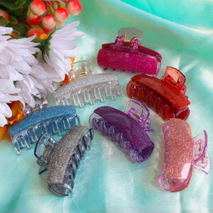 Ultra Stylish High Quality Colorful Rectangle Glitter Hair Clips