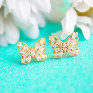 Alluring AD Stone Butterfly Earrings