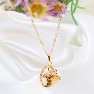 Alluring Gold Chain with Designer CZ Pendant