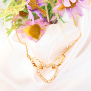 Lovely Gold Plated Angel Heart Short Chain