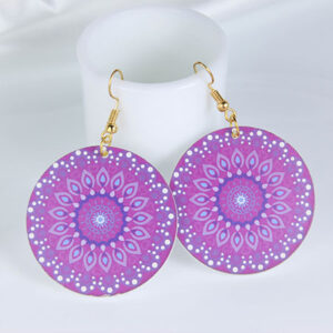 Trendy Designer Clourful Earrings - Violet