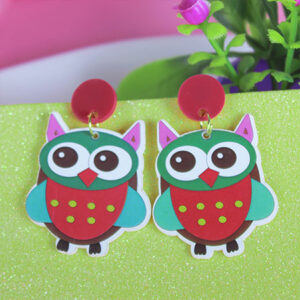 Baby Owl Design Quirky Earrings