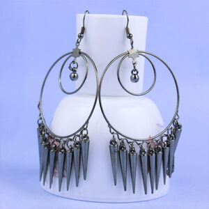 Circler Shaped Tready Dangler Earrings