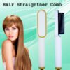 Hair Straightener Comb for Women & Men with adjustable 5 Temperature control - White Gold