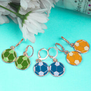 Colourful Dangler Cute Ball Earrings