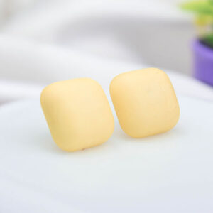 Cute Yellow Colour Square Stud Earrings