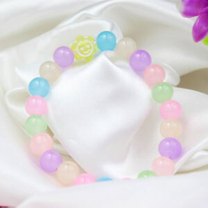 Cute Multi Color Crystal Bracelet with Yellow Smiley