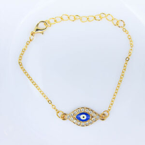 Elegant High Quality Gold Plated Evil Eye Bracelet