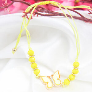 Shiny Butterfly CZ Stone Yellow Bracelet