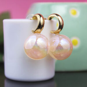 Elegant Rose Gold Pearl Ring Earrings