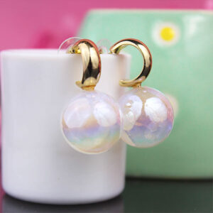 Elegant White Pearl Ring Earrings